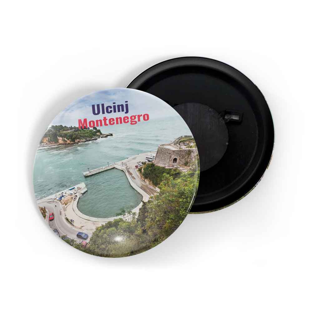 dhcrafts Fridge Magnet Multicolor Famous Tourist Place Ulcinj Montenegro Glossy Finish Design Pack of 1